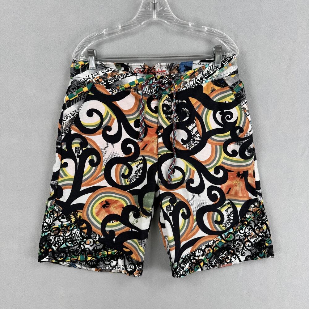 Robert Graham Board Shorts Mens 32 Multicolor Geometric Swim Trunks Mesh Lined
